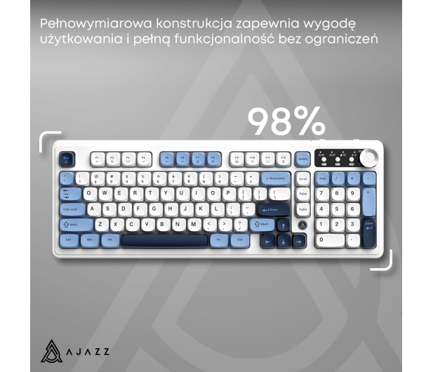 Ajazz AF98 PLUS biała - 1536381 - zdjęcie 9